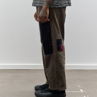 Brain Dead Unisex Patchwork Cord Climber Pant, Asphalt
