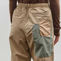 Brain Dead Patchwork Twill Climber Pant, Tan