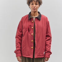 Brain Dead Puffer Button up Shirt, Red