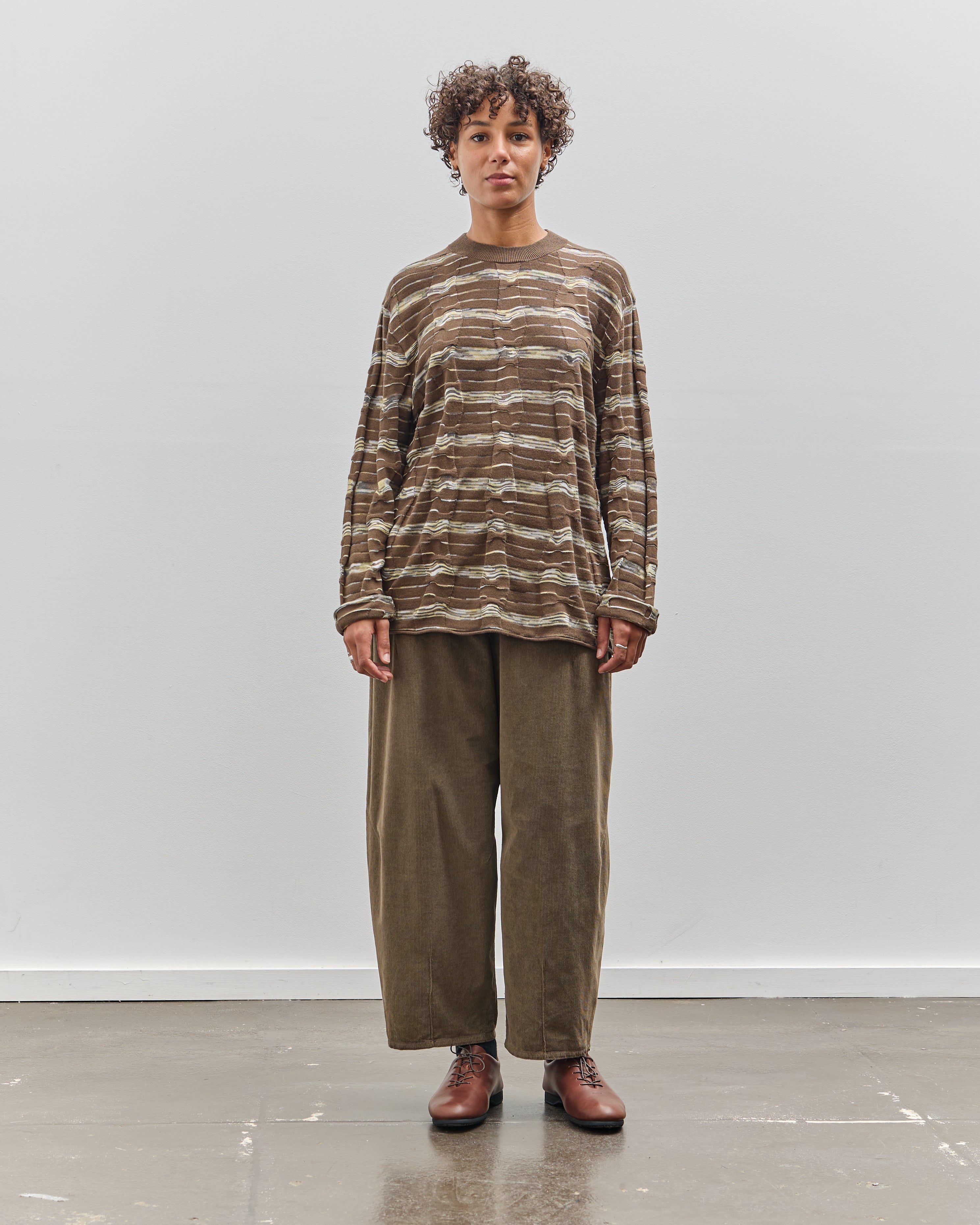 【BRAIN DEAD】SPACE DYE LONG SLEEVE MOCK NECK SWEATER BROWN Space Dye Mock Neck Sweater - Brown Multi – Brain Dead