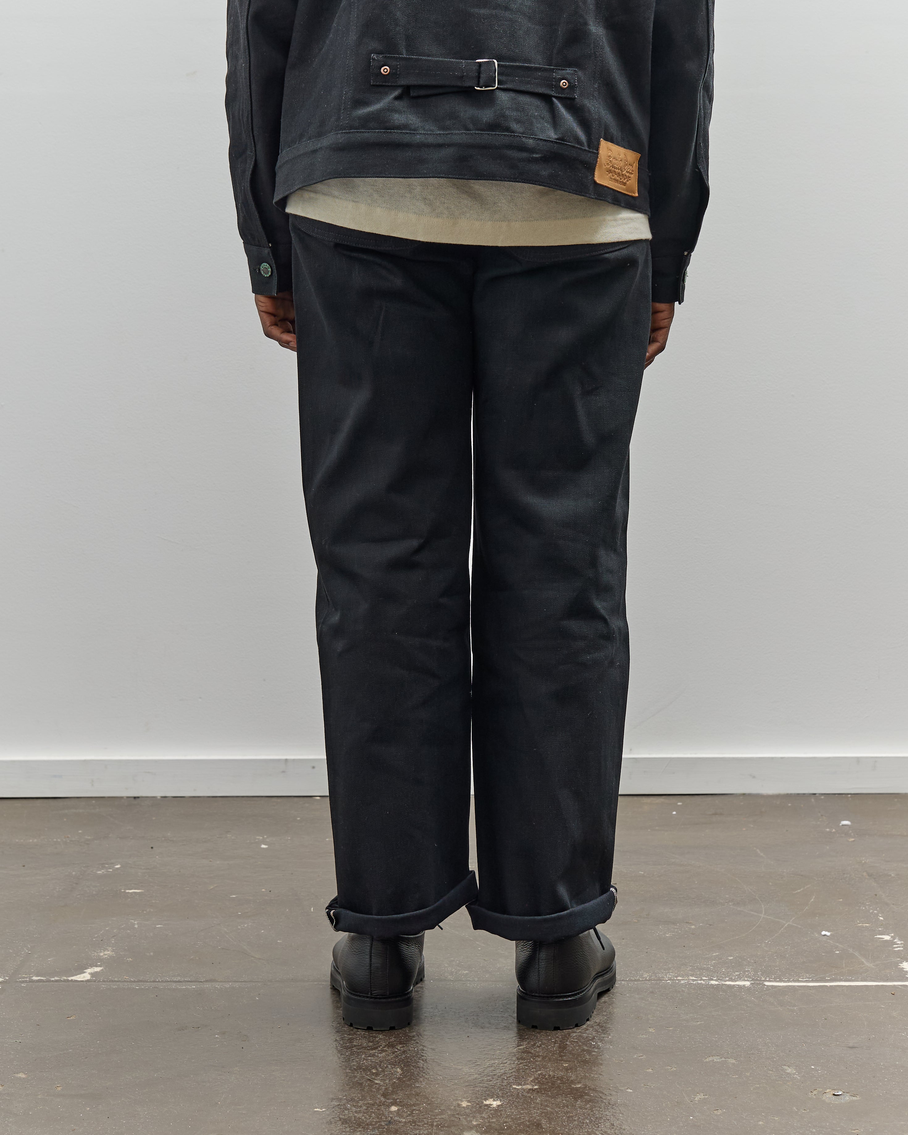 Brain Dead Type 00: 13.2oz Selvedge Denim, Solid Black