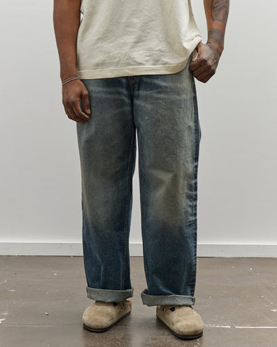 Brain Dead x Glasswing Type 00: 15oz Selvedge Denim Pant, Washed Indigo
