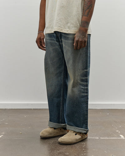 Brain Dead x Glasswing Type 00: 15oz Selvedge Denim Pant, Washed Indigo