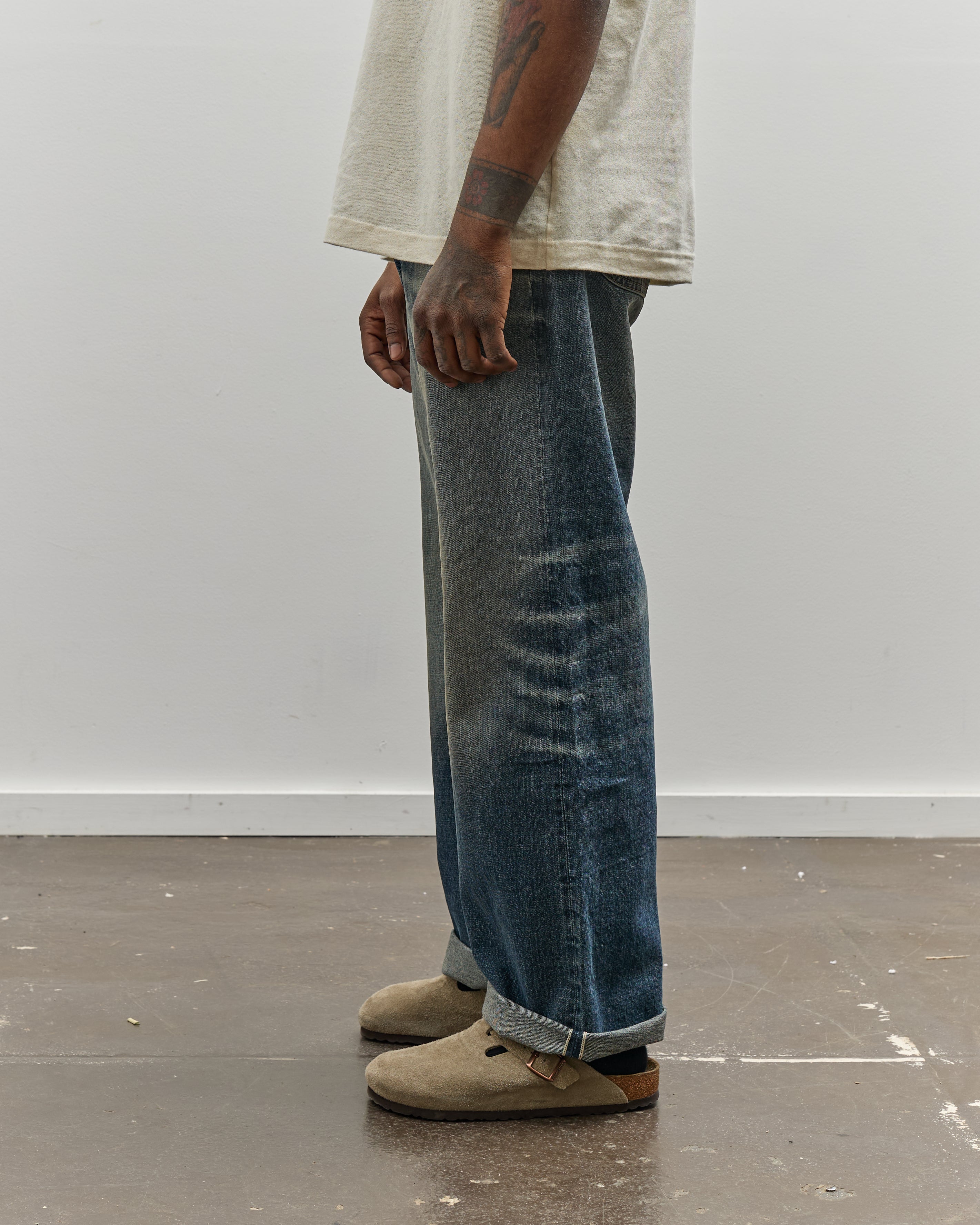 Brain Dead x Glasswing Type 00: 15oz Selvedge Denim Pant, Washed Indig