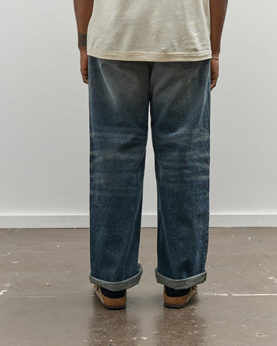 Brain Dead x Glasswing Type 00: 15oz Selvedge Denim Pant, Washed Indigo
