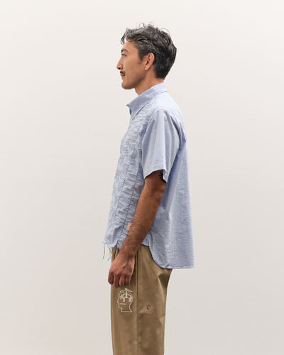 Brain Dead x Brooks Brothers Puckered Short Sleeve Pullover Shirt, Light Blue