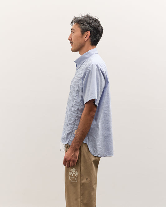 Brain Dead x Brooks Brothers Puckered Short Sleeve Pullover Shirt, Light Blue