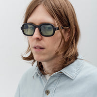 Newman Post Modern Primitive Eye Protection - Black/Lt. Green