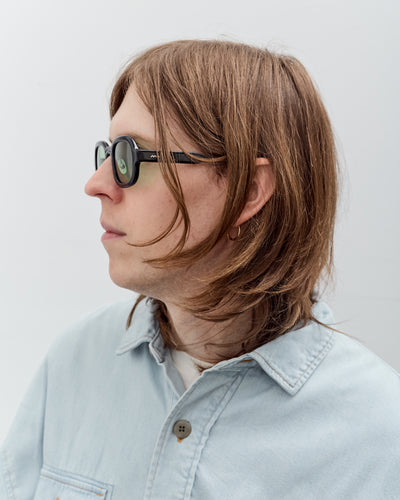 Newman Post Modern Primitive Eye Protection - Black/Lt. Green