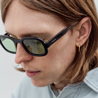 Newman Post Modern Primitive Eye Protection - Black/Lt. Green