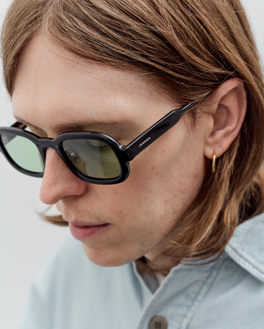 Newman Post Modern Primitive Eye Protection - Black/Lt. Green