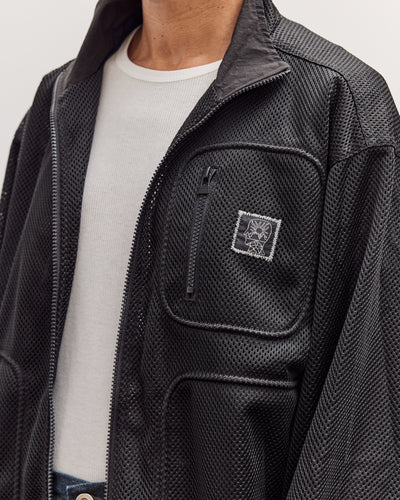 Brain Dead Tennis Zip Jacket, Black