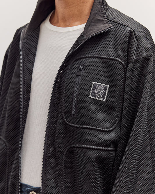 Brain Dead Tennis Zip Jacket, Black