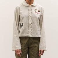 Brain Dead Bad Apple Button Up Shirt, Natural