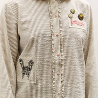 Brain Dead Bad Apple Button Up Shirt, Natural