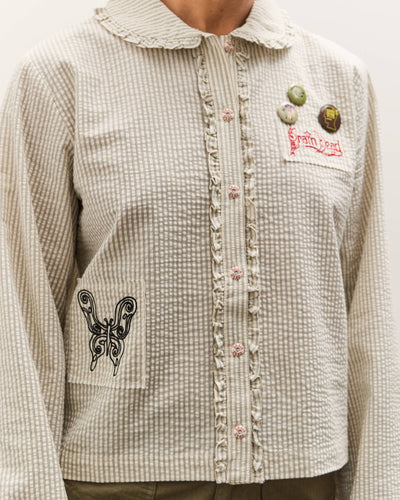 Brain Dead Bad Apple Button Up Shirt, Natural