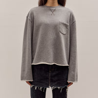 Brain Dead Boxy French Terry Sweatshirt, Heather Grey