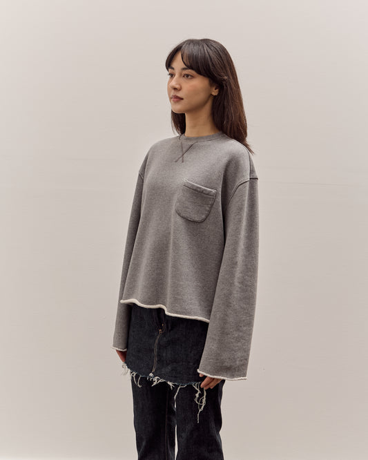 Brain Dead Boxy French Terry Sweatshirt, Heather Grey
