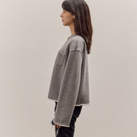Brain Dead Boxy French Terry Sweatshirt, Heather Grey