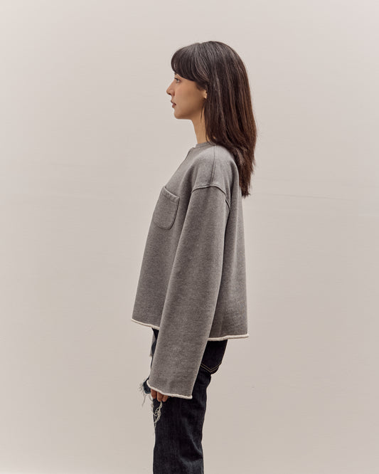 Brain Dead Boxy French Terry Sweatshirt, Heather Grey