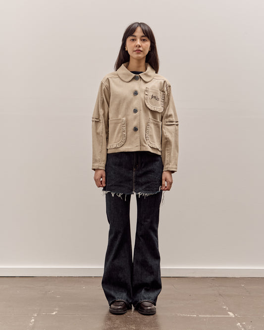 Brain Dead Boxy Ruffle Jacket , Natural