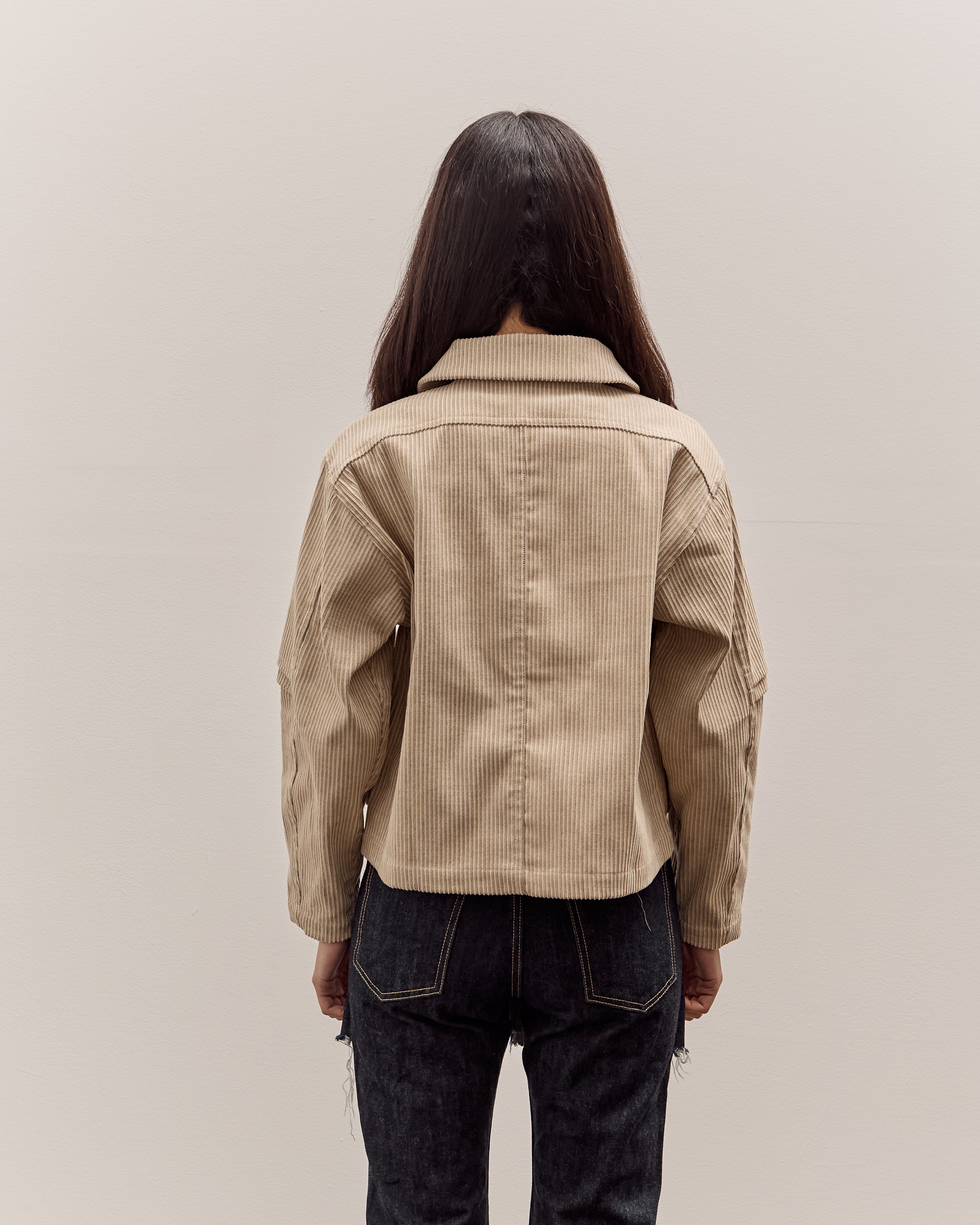 Brain Dead Boxy Ruffle Jacket , Natural – Glasswing