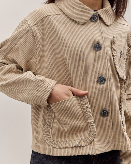 Brain Dead Boxy Ruffle Jacket , Natural