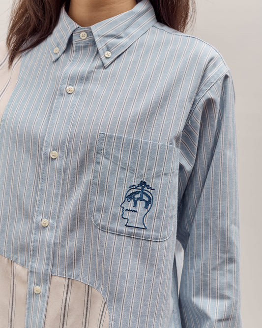 Brain Dead Brooks Brothers California Panel Oxford Button Up, Light Blue