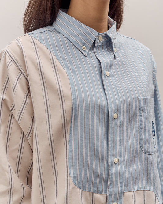 Brain Dead Brooks Brothers California Panel Oxford Button Up, Light Blue