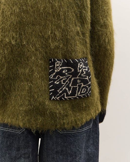 Brain Dead Future Vision Boxy Knit Sweater, Olive