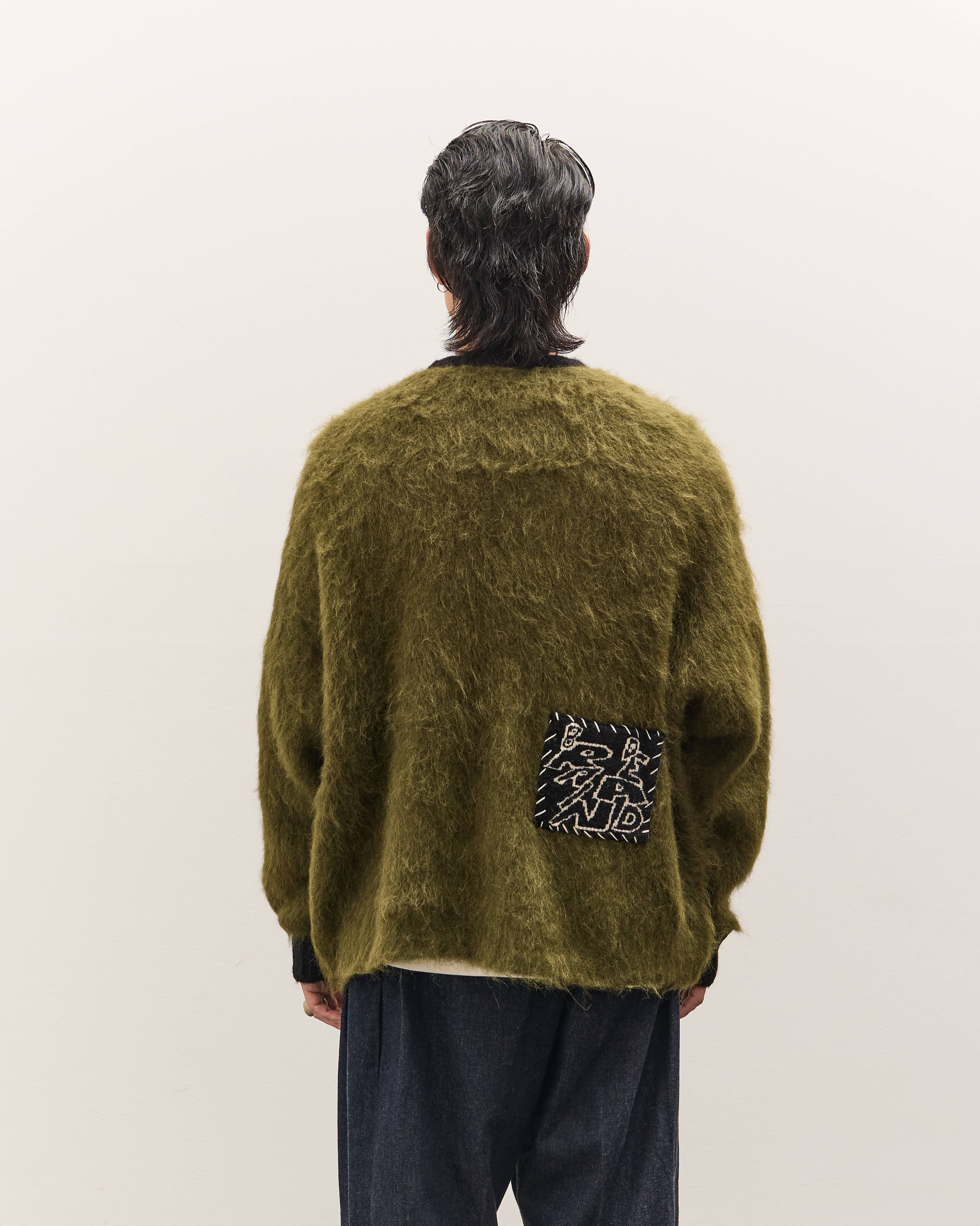 Brain Dead Future Vision Boxy Knit Sweater Unisex, Olive – Glasswing