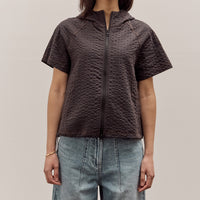Brain Dead Gingham Hooded Top, Black