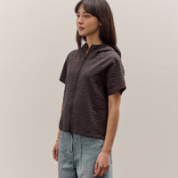Brain Dead Gingham Hooded Top, Black