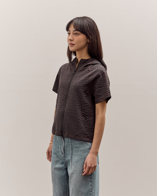 Brain Dead Gingham Hooded Top, Black