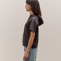 Brain Dead Gingham Hooded Top, Black