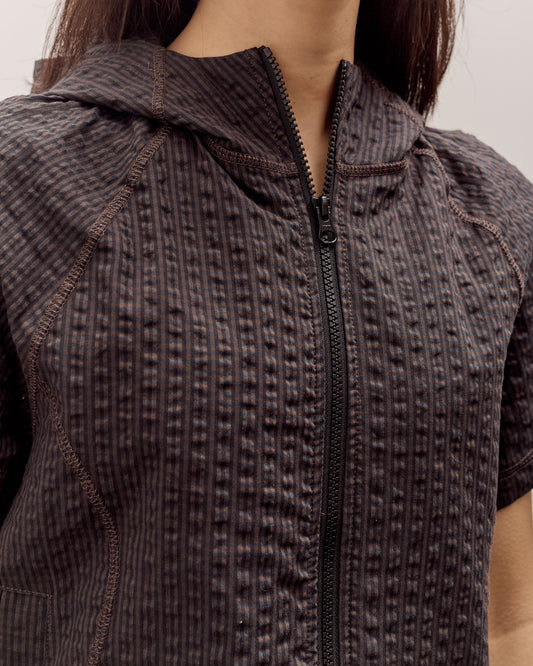 Brain Dead Gingham Hooded Top, Black