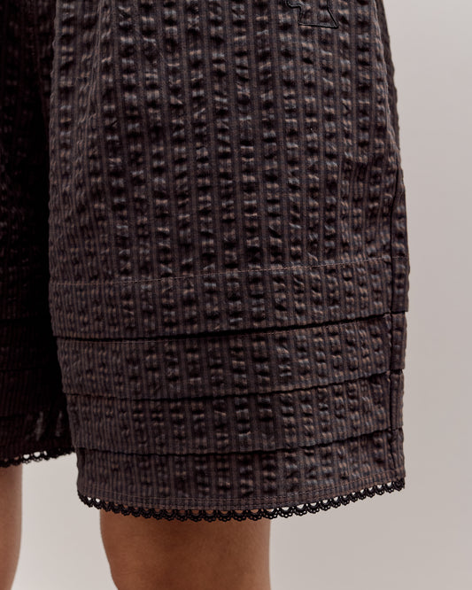 Brain Dead Gingham Shorts, Black