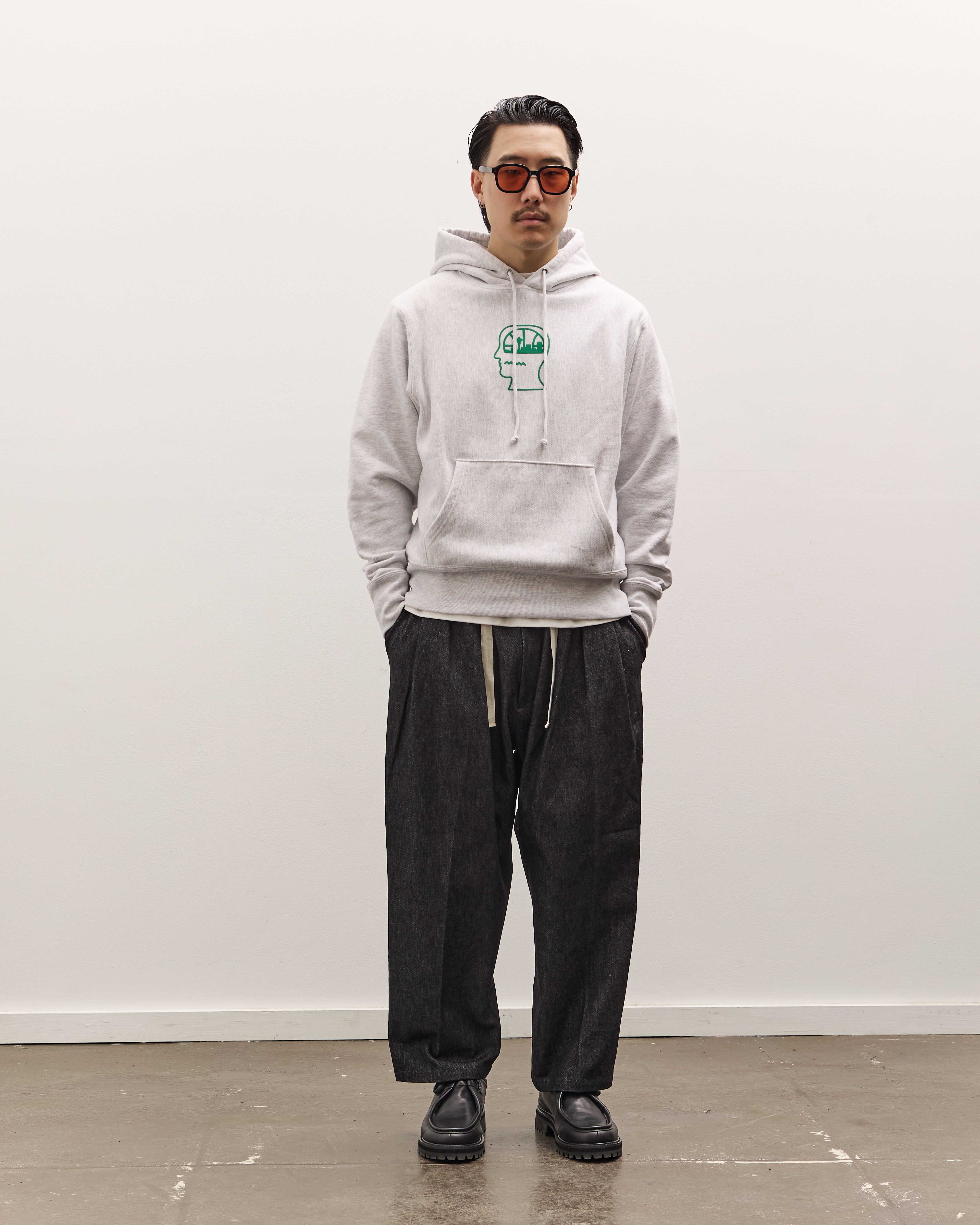 BRAIN DEAD パーカー Mサイズ グレー/バーガンディ BRAIN DEAD（ブレインデット）の「BRAIN-DEAD / Psycho Hippie Hoodie