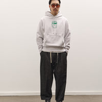 Brain Dead x Glasswing Seattle Logohead Hoodie, Heather Grey