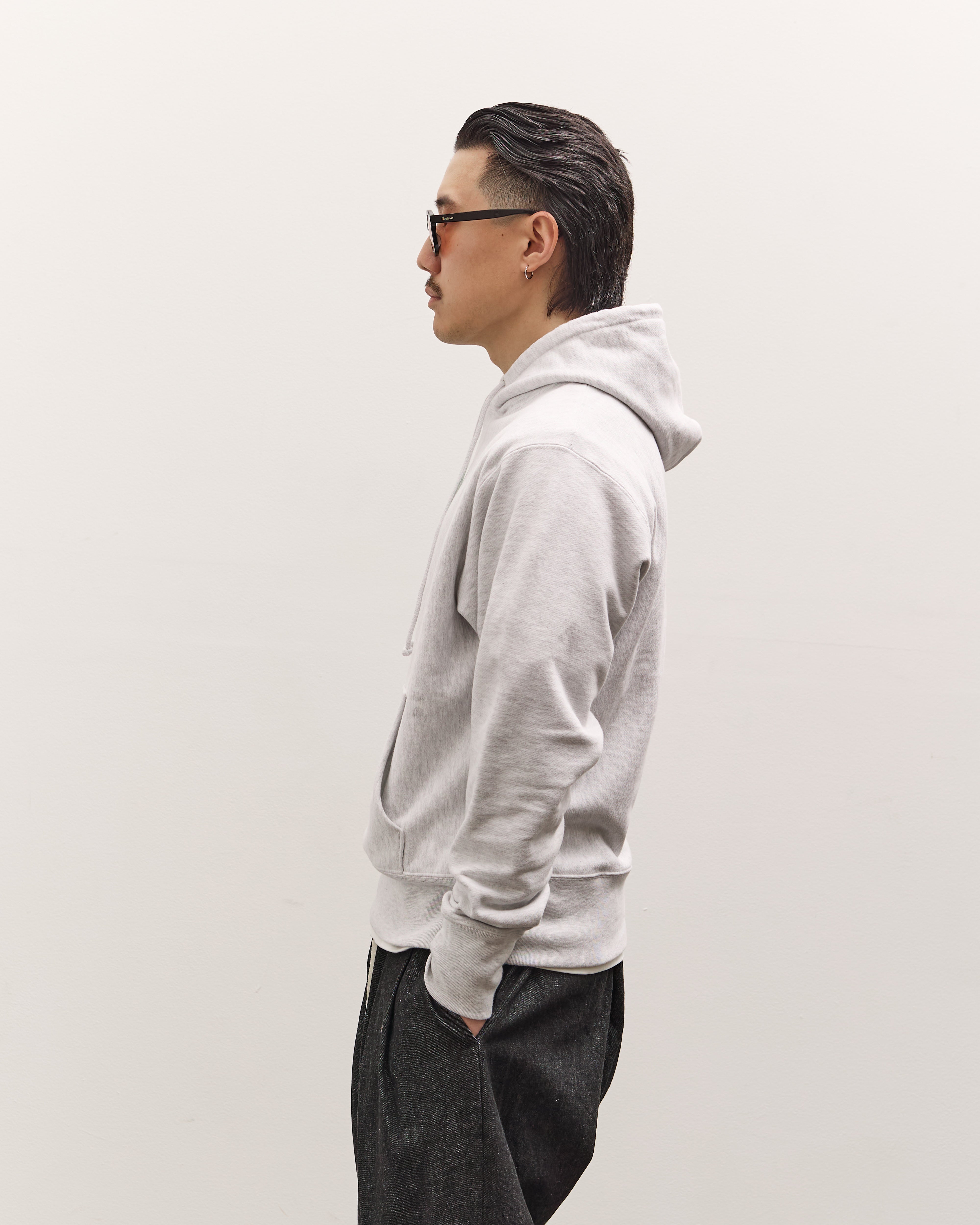 Brain Dead x Glasswing Seattle Logohead Hoodie, Heather Grey