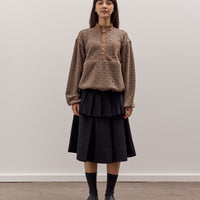 Brain Dead Hole Mock Neck Pullover, Brown