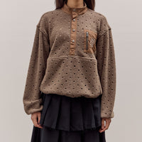 Brain Dead Hole Mock Neck Pullover, Brown