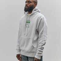 Brain Dead x Glasswing Seattle Logohead Hoodie, Heather Grey