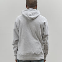 Brain Dead x Glasswing Seattle Logohead Hoodie, Heather Grey