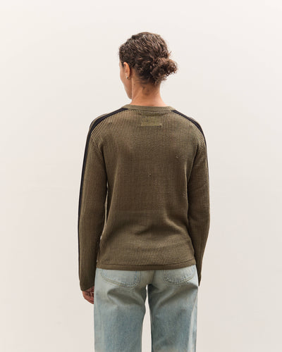 Brain Dead Long Sleeve Mesh Sweater, Green