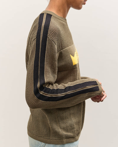 Brain Dead Long Sleeve Mesh Sweater, Green