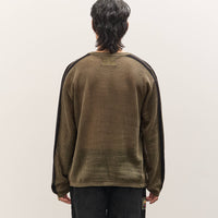 Brain Dead Long Sleeve Mesh Sweater Unisex, Green