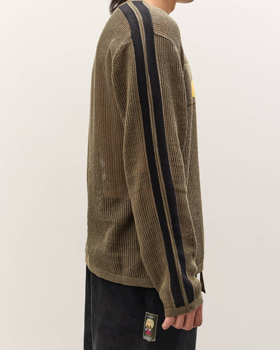 Brain Dead Long Sleeve Mesh Sweater Unisex, Green