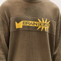 Brain Dead Long Sleeve Mesh Sweater Unisex, Green