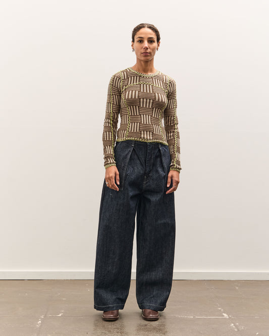 Brain Dead Mariel Sport Knit Long Sleeve, Grey